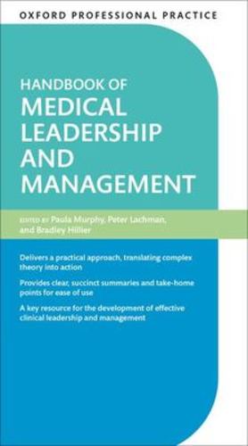 Seller image for Handbook of Medical Leadership and Management (Oxford Professional Practice) [Paperback ] for sale by booksXpress