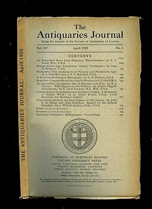 Seller image for The Antiquaries Journal | Being the Journal of the Society of Antiquaries of London. Volume XV No. 2 | April 1935 for sale by Little Stour Books PBFA Member