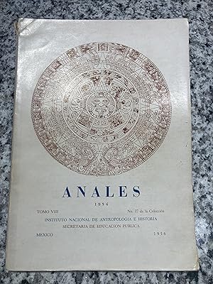 Seller image for Anales del Instituto Nacional de Antropologia e Historia, Tomo VIII, 1954 [No. 37 de la coleccion] for sale by TribalBooks