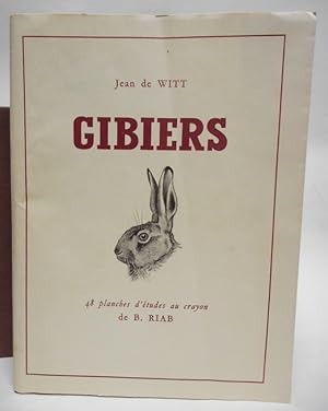 Seller image for Gibiers 48 planches d'tudes au crayon de B. Riab for sale by Librairie Historique F. Teissdre