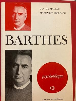 Seller image for Barthes. for sale by Plurabelle Books Ltd