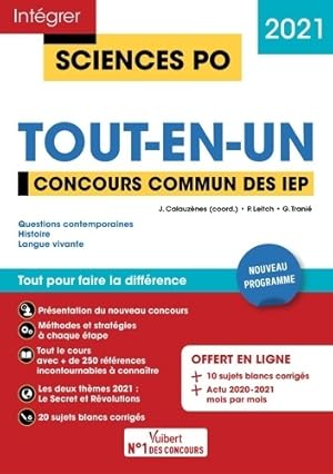 Concours sciences Po - tout-en-un 2021 - J r me Calauz nes