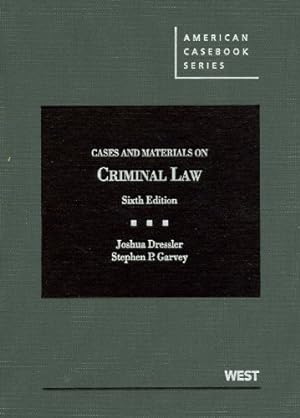 Seller image for Cases and Materials on Criminal Law, 6th Edition (American Casebook Series) for sale by Pieuler Store