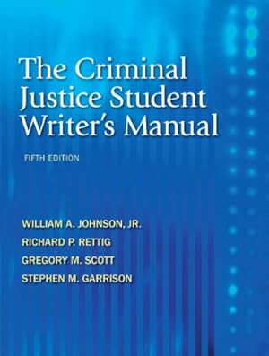 Seller image for The Criminal Justice Student Writer's Manual for sale by Pieuler Store