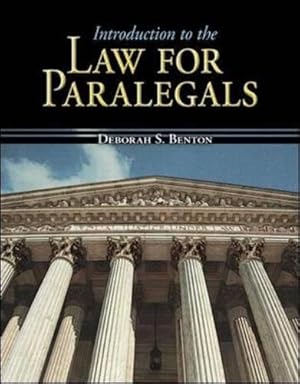 Image du vendeur pour Introduction to the Law for Paralegals (Mcgraw-hill Business Careers Paralegal Titles) mis en vente par Pieuler Store