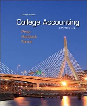 Seller image for College Accounting (Chapters 1-24) for sale by Pieuler Store