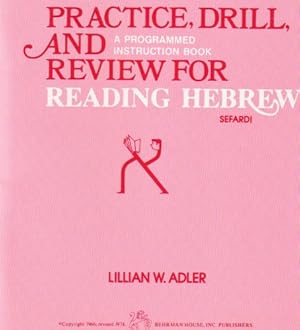 Seller image for Practice Drill and Review for Reading Hebrew, Cover may vary for sale by Pieuler Store