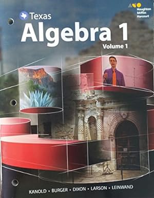 Bild des Verkufers fr Texas Algebra 1 (HMH Algebra 1) zum Verkauf von Pieuler Store