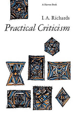 Immagine del venditore per Practical Criticism: A Study Of Literary Judgment venduto da Pieuler Store