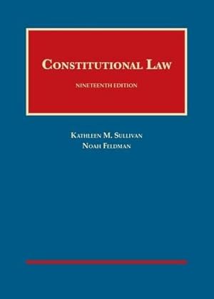 Immagine del venditore per Constitutional Law (University Casebook Series) venduto da Pieuler Store