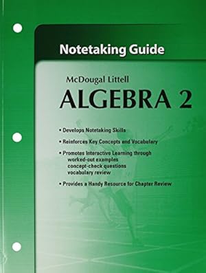 Image du vendeur pour McDougall Littell Algebra 2: Notetaking Guide mis en vente par Pieuler Store