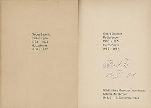Radierungen 1963-1974. Holzschnitte 1966-1967. [Signiertes Exemplar / signed copy].