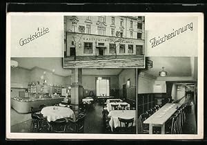 Ansichtskarte Düsseldorf, Gasthaus Fleischerinnung von Albert Dietz, Ratherstrasse 54, Innenansic...