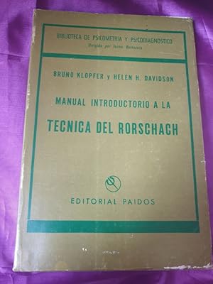 Image du vendeur pour MANUAL INTRODUCTORIO A LA TECNICA DEL RORSCHACH mis en vente par Libreria Anticuaria Camino de Santiago