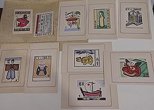 Exlibris-Holzschnitte Japan // "Ex-Libris. The latest attraction of Osaka, Japan. A woodcut bay K...