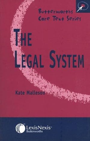 Bild des Verkufers fr The Legal System (Butterworths Core Texts) zum Verkauf von WeBuyBooks