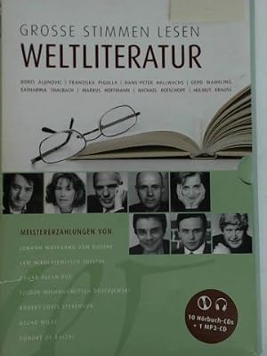 Imagen del vendedor de Grosse Stimmen lesen Weltliteratur. 10 Hrbuch-CDs und 1 MP3-CD a la venta por Celler Versandantiquariat