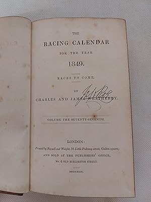 Immagine del venditore per The Racing Calendar for the year 1849. venduto da Cambridge Rare Books