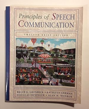 Immagine del venditore per Principles of Speech Communication venduto da WeBuyBooks