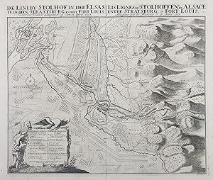 Imagen del vendedor de "Lis Lignes, de Stolhoffen, en Alsace entre Strasburg & Fort Louis" - Stollhofen / Rheinm�nster / Fort-Louis / Rhein a la venta por Antiquariat Steffen V�lkel GmbH