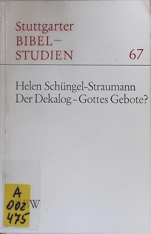 Bild des Verkufers fr Der Dekalog, Gottes Gebote?. Stuttgarter Bibelstudien; Bd. 67. zum Verkauf von Antiquariat Bookfarm
