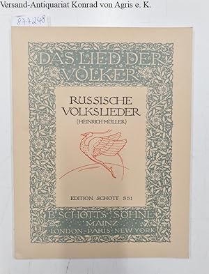 Bild des Verkufers fr Russische Volkslieder : (Das Lied der Vlker) : Edition Schott 551 : zum Verkauf von Versand-Antiquariat Konrad von Agris e.K.