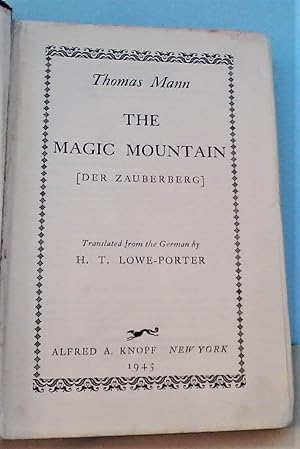 Seller image for The Magic Mountain for sale by Berthoff Books