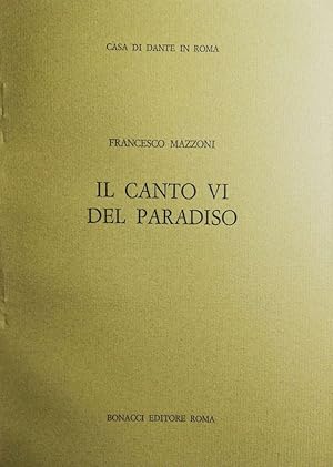 Immagine del venditore per Il canto VI del Paradiso venduto da librisaggi