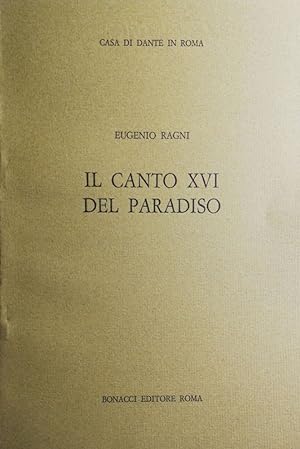 Seller image for Il canto XVI del Paradiso for sale by librisaggi