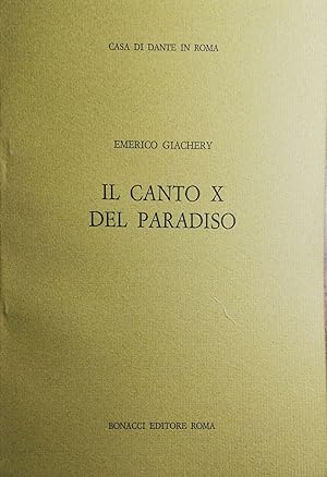 Il canto X del Paradiso