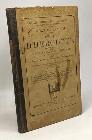 Seller image for Rcits d'Hrodote (texte grec) prcds d'un commentaire sur le dialecte ionien for sale by crealivres
