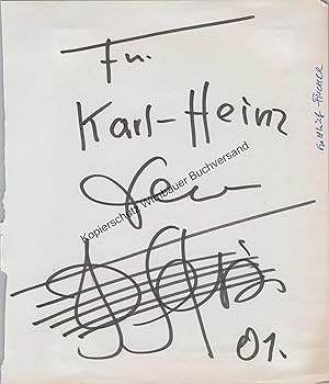 Bild des Verkufers fr Original Autogramm Gotthilf Fischer /// Autogramm Autograph signiert signed signee zum Verkauf von Antiquariat im Kaiserviertel | Wimbauer Buchversand