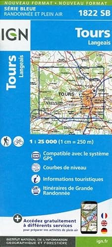 Bild des Verkufers fr IGN Karte, Carte de randonne (et plein air) Tours Langeais zum Verkauf von AHA-BUCH GmbH