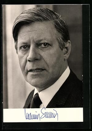 Bild des Verkufers fr Ansichtskarte Portrait des Bundeskanzlers und stellvertr. SPD-Vorsitzenden Helmut Schmidt zum Verkauf von Bartko-Reher