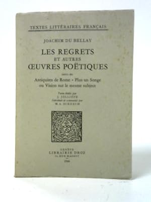 Bild des Verkufers fr Les Regrets Et Autres Oeuvres Poetiques zum Verkauf von World of Rare Books