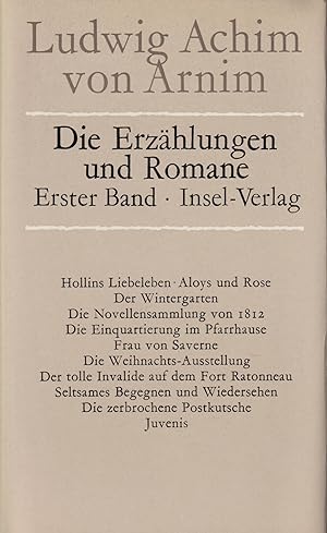 Bild des Verkäufers für Die Erzählungen und Romane Erster Band zum Verkauf von Leipziger Antiquariat