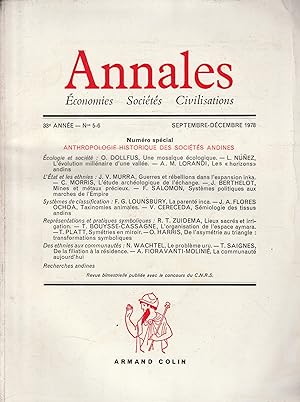 Anthropologie Historique des Sociétés Andines