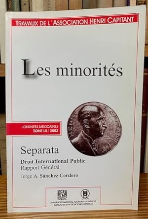 Image du vendeur pour LES MINORITES. Travaux de l'Association Henri Capitant mis en vente par Fbula Libros (Librera Jimnez-Bravo)