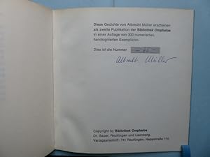 Traumstadt Olivia. Dies ist die Nummer 75. Diese Gedichte von Albrecht Müller erscheinen als zwei...