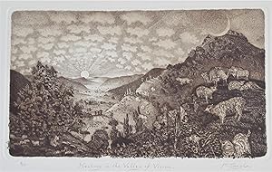 Mike Tingle (British born 1954), etching, number 8 of 75, Keating in The Valley of Vision, 1988, ...