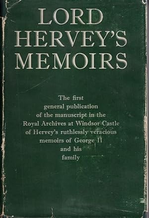 Image du vendeur pour Lord Hervey's Memoirs mis en vente par High Street Books
