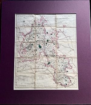HAND COLOURED MAP OF OXFORDSHIRE