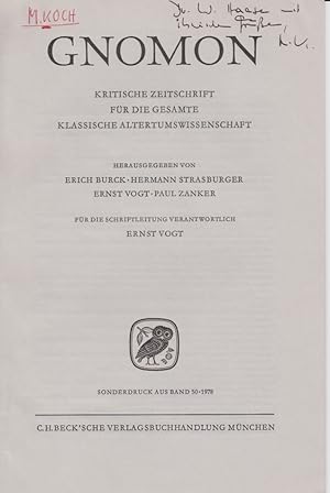 Jürgen Untermann (Hg.): Monumenta Linguarum Hispanicarum. Wiesbaden 1975. [Rezension aus: Gnomon,...