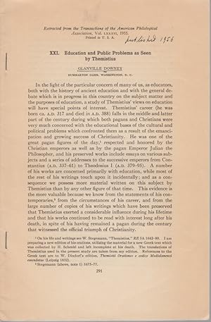 Education and Public Problems as Seen by Themistius. [From: Transactions of the American Philolog...