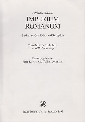 Seller image for Frauen und Politk im antiken Rom. [Aus: Imperium Romanum, Studien zu Geschichte und Rezeption]. Festschrift fr Karl Christ zum 75. Geburtstag. for sale by Fundus-Online GbR Borkert Schwarz Zerfa