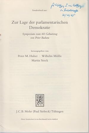 Probleme der Parteiendemokratie. [Aus: P. M. Huber, W. Mößle, M. Stock (Hrsg.), Zur Lage der parl...