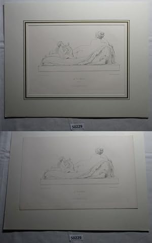 Seller image for alter Stich - A Nymph Plate 2. (liegende Frau mit harfespielendem Engel) for sale by Versandhandel fr Sammler