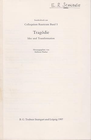 Bild des Verkufers fr Epilog. [Aus: Colloquium Rauricum Bd. 5. - H. Flashar (Hg.); Tragdie. Idee und Transformation]. zum Verkauf von Fundus-Online GbR Borkert Schwarz Zerfa