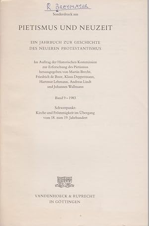 Ein radikaler Pietist im Umkreis des jungen Goethe: Der Frankfurter Konzertdirektor Johann Daniel...