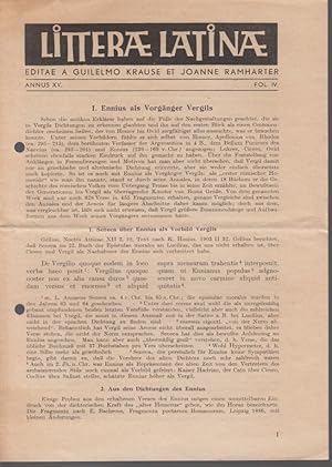 Litterae Latinae, Annus 15, Fol. 4. Editae a Guilelmo Krause et Joanne Ramharter.